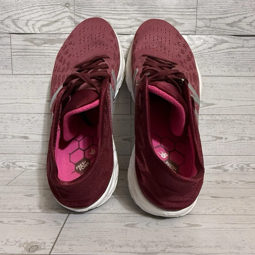 New Balance Beacon v2 Shoes Women Sz 10 Fresh Foam Burgundy Running Sneakers
